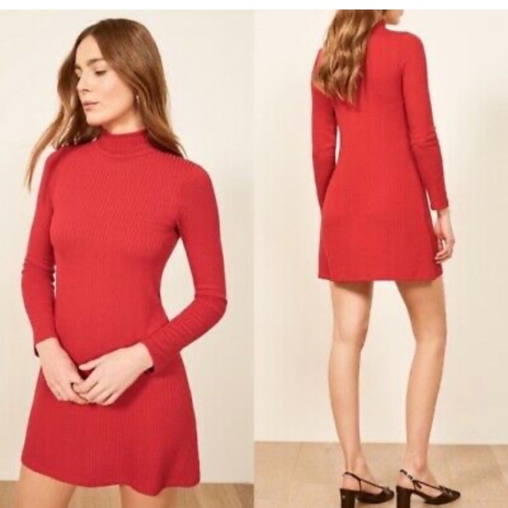 Reformation Sammi Dress in Cherry